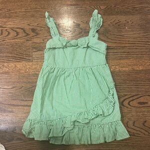 Janie and Jack Green Checkered Dress